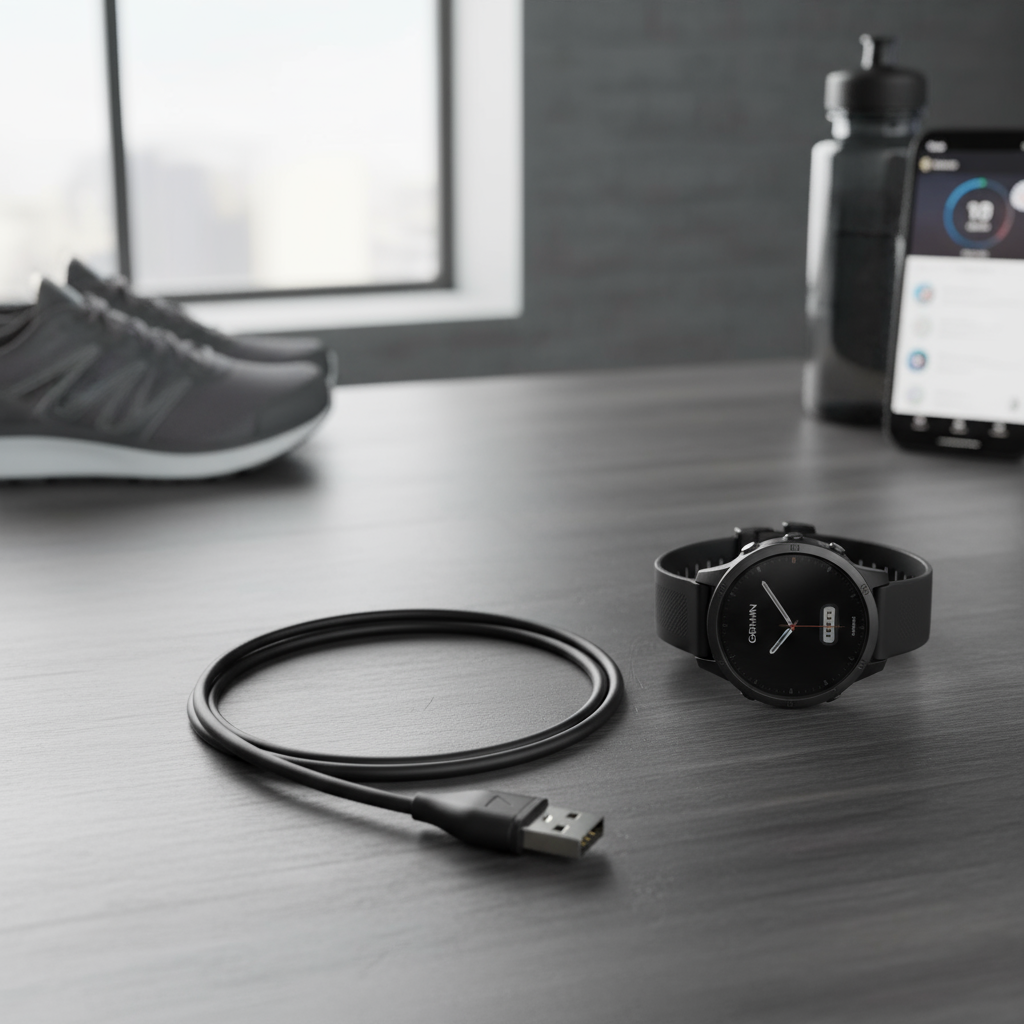 Carregador com Cabo USB para Garmin Fenix 5/5S/5X Plus 6/6S/6X Pro Safira Venu Vivoactive 4/3 945 245 45 Quatix 5