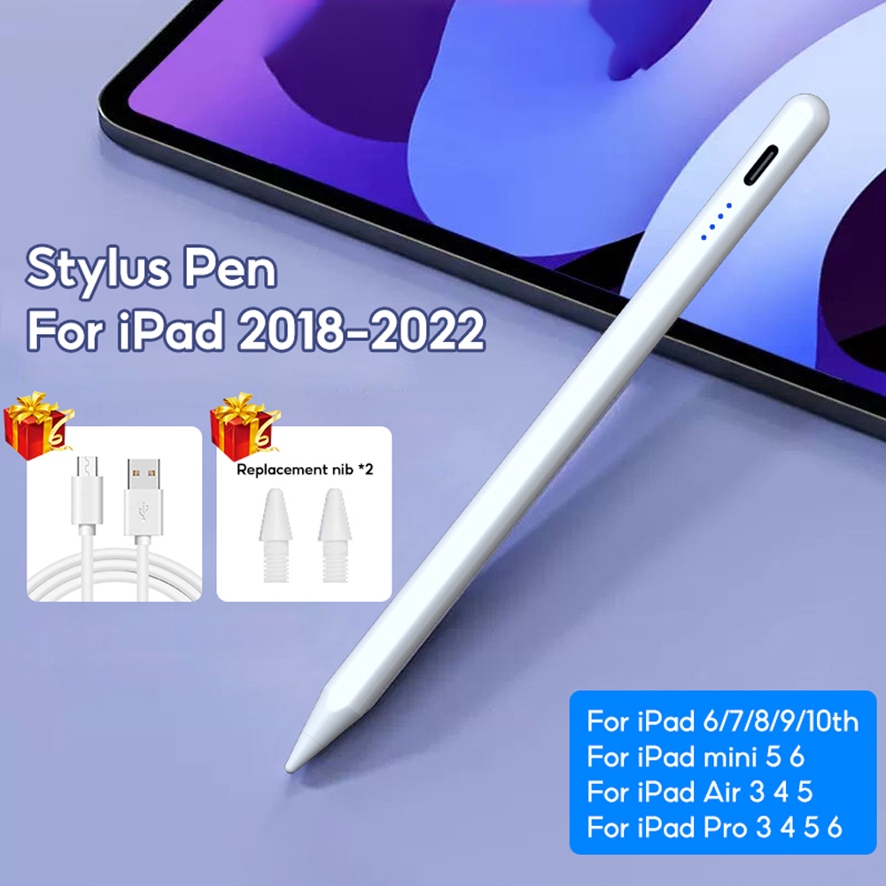 Lápis para Apple iPad com Caneta Stylus com Rejeição de Palma para iPad Air M2 Pro 13 Pro 12.9 10 Gen 7th 8th 9th 10.2