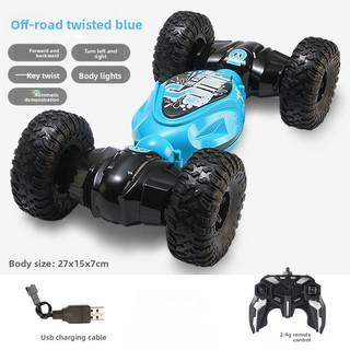 Carro de Acrobacias Giratório com Sensoriamento de Gestos 4x4 RC Veículo Transformável com Controle de Luzes LED e