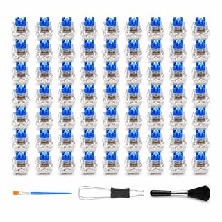 Azul 60PCS Interruptores De Teclado Mecânico Clickers Para Impressões 3D Fidget Clicker Insert Conjunto De Táteis De Sub