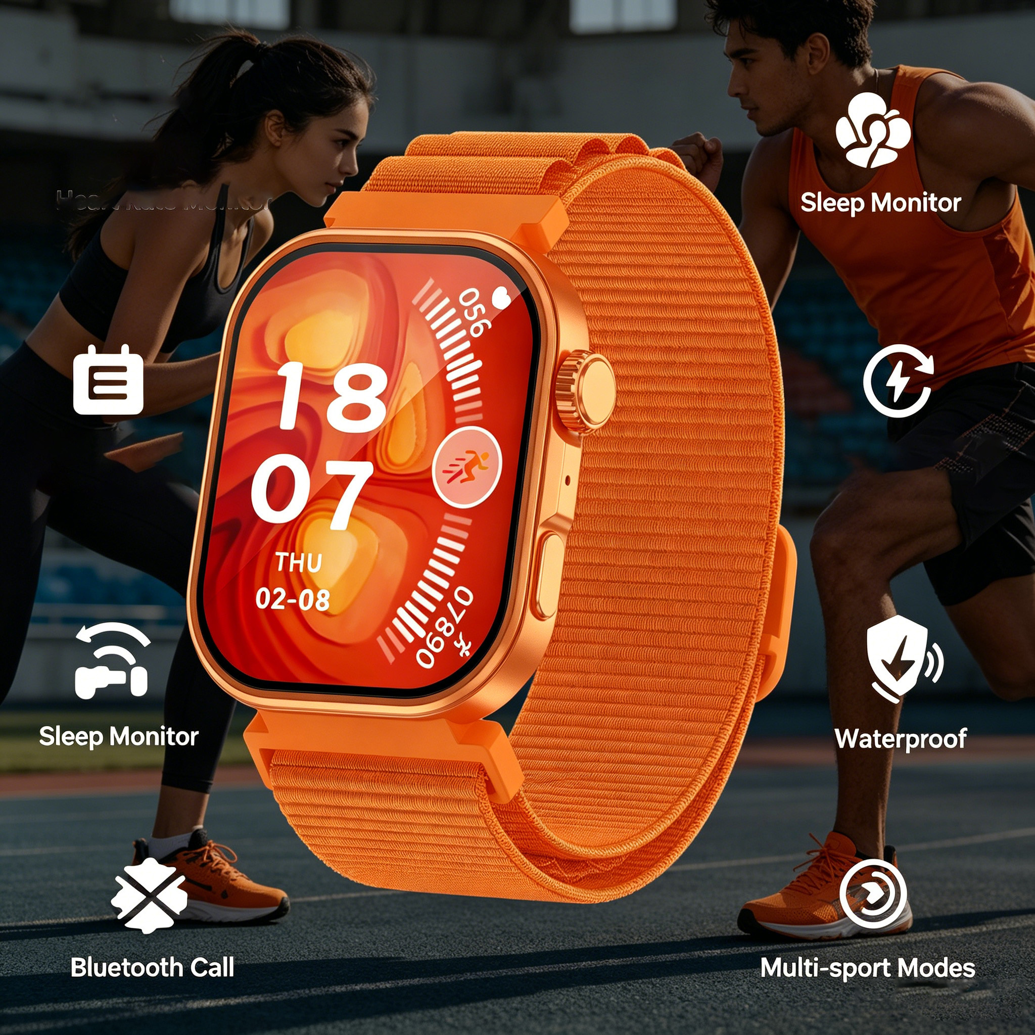 Relógio Inteligente 2026 Nova Moda Masculina Feminina Modo Multiesportivo Monitoramento Monitor De Sono Smartwatch