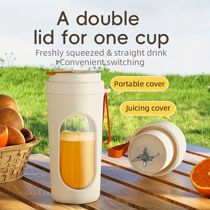 Espremedor Elétrico Portátil Copo Duplo USB Misturador De Frutas Liquidificador Milkshake Maker