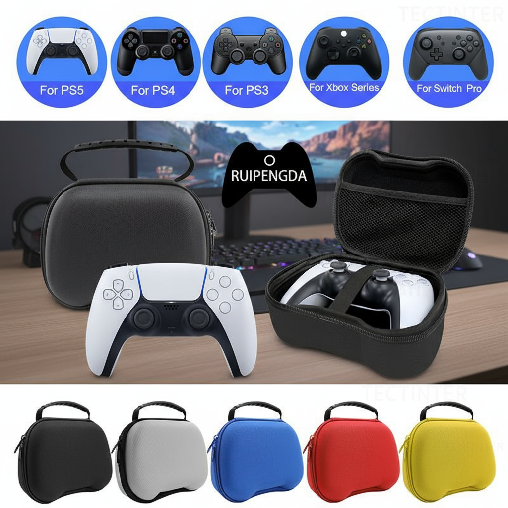 Estojo de viagem EVA para controle de Xbox, Switch, PS5, PS4 - Bolsa portátil para transporte e armazenamento