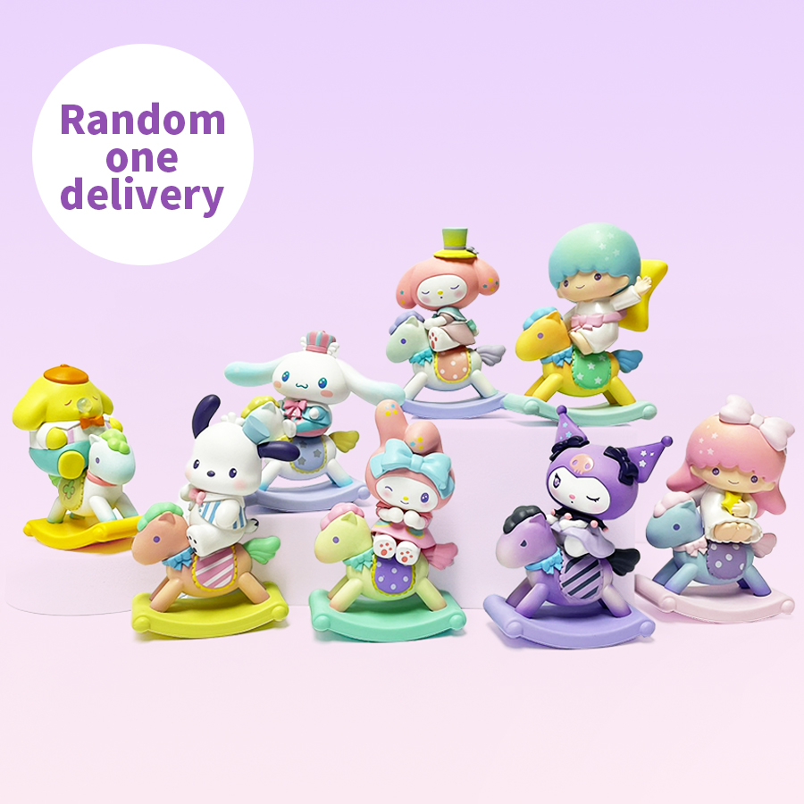 MINISO Série Sanrio "coração Infantil Carrossel" - Figurinhas Surreais e Oníricas Kuromi, Cinnamoroll e Mais em Caixas