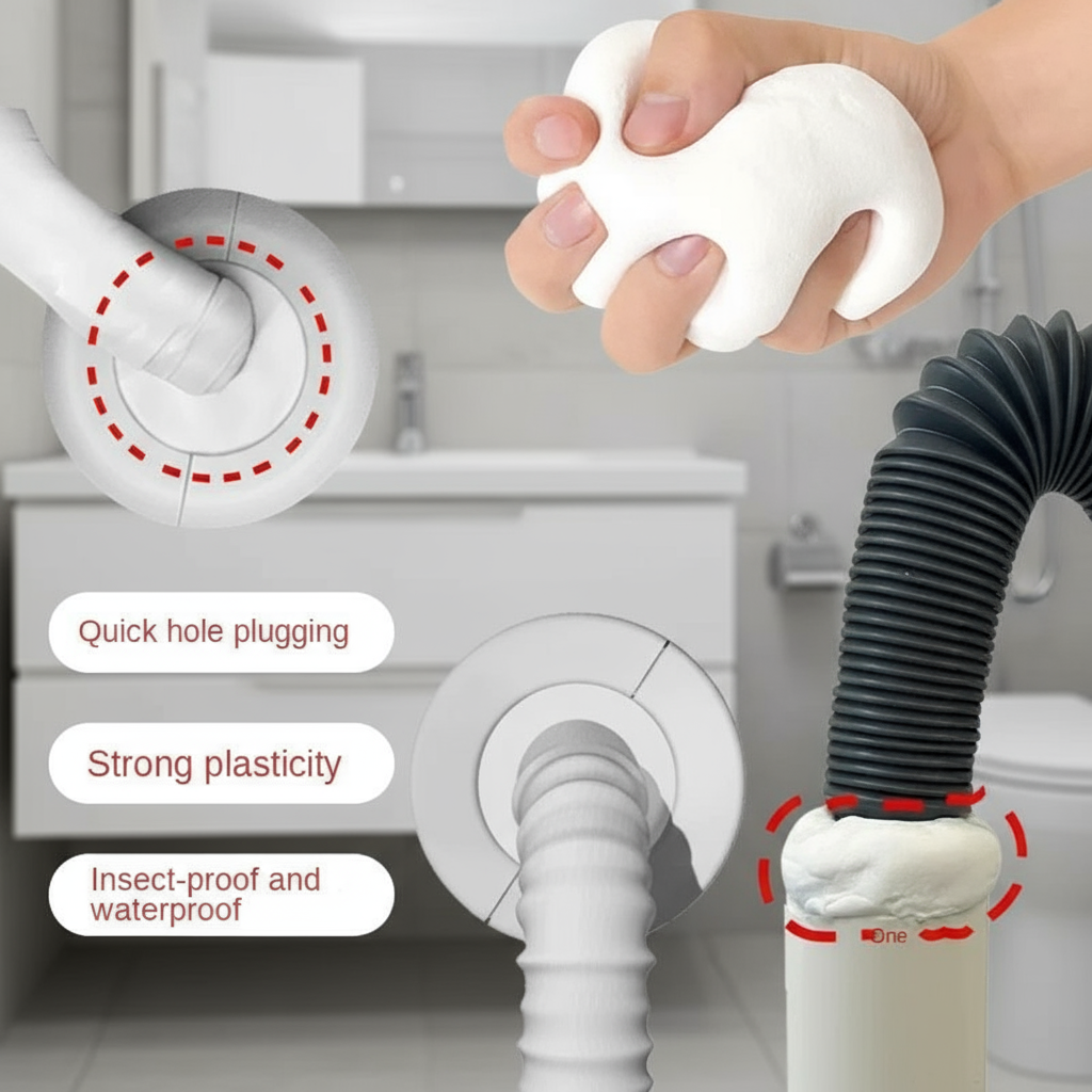 Imagem  Massa Selante à Prova D'água para Reparo de Paredes Resistentes a Água, Anti-Insetos para Furos de Ar Condicionado, 1