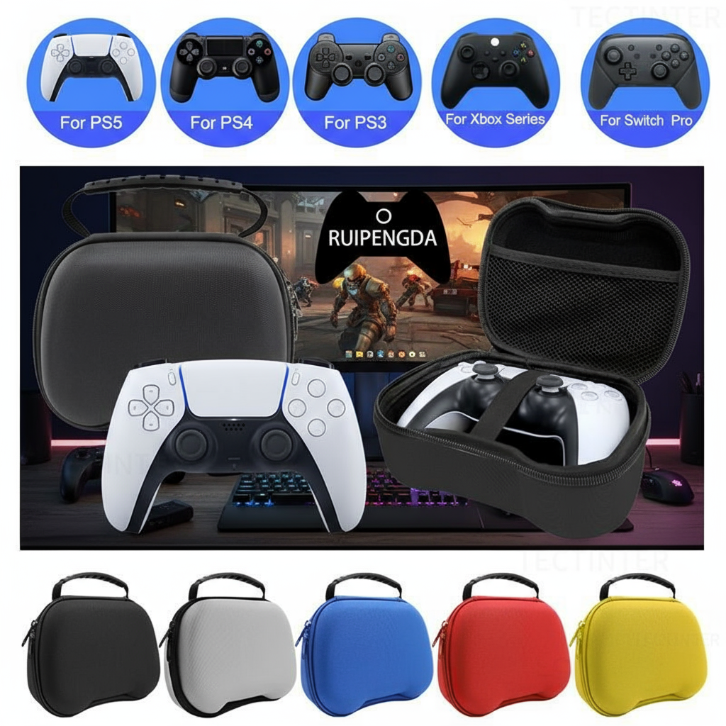 Bolsa de transporte portátil EVA para Xbox Switch PS5 PS4 Gamepad, resistente para viagens