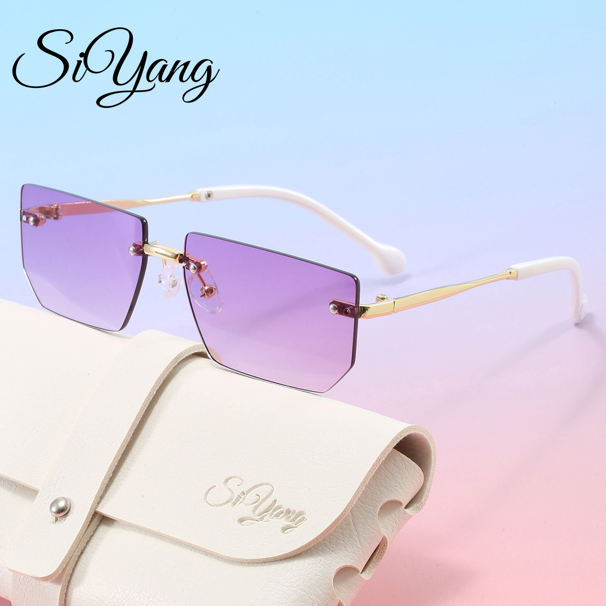 Óculos De Sol Infantis Sem Moldura Premium Meninos Meninas Templos De Metal Vintage Proteção UV Ao Ar Livre