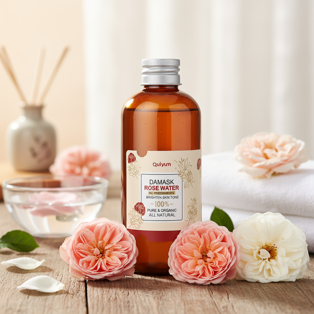 Água de Hidrossol de Rosa 3.52fl.oz. Tônico Hidratante Facial com Hidrossol de Rosa Damascena Clareia o Tom da Pele