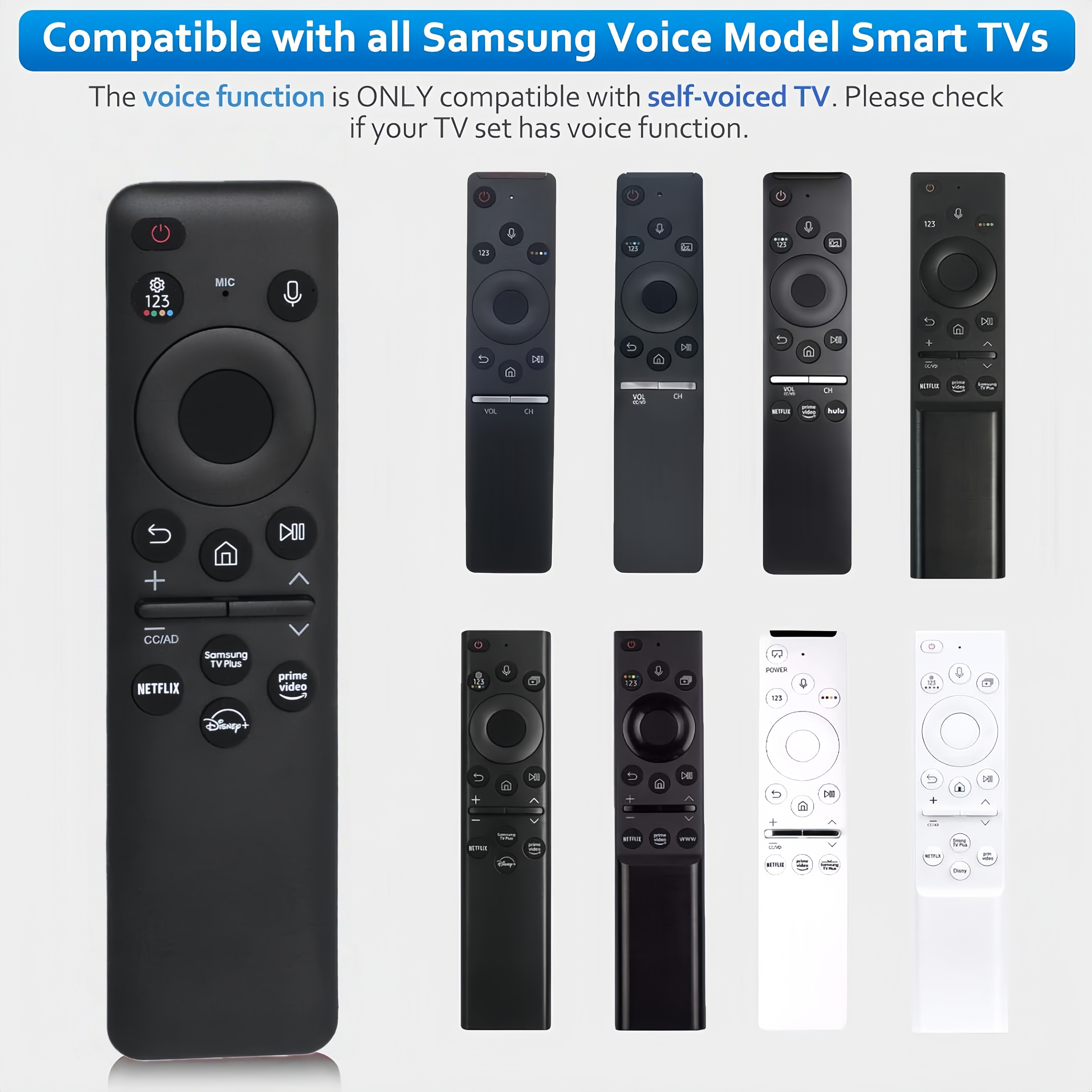Controle remoto universal de voz BN59-01432A para TVs Samsung 2023-2024 Neo QLED