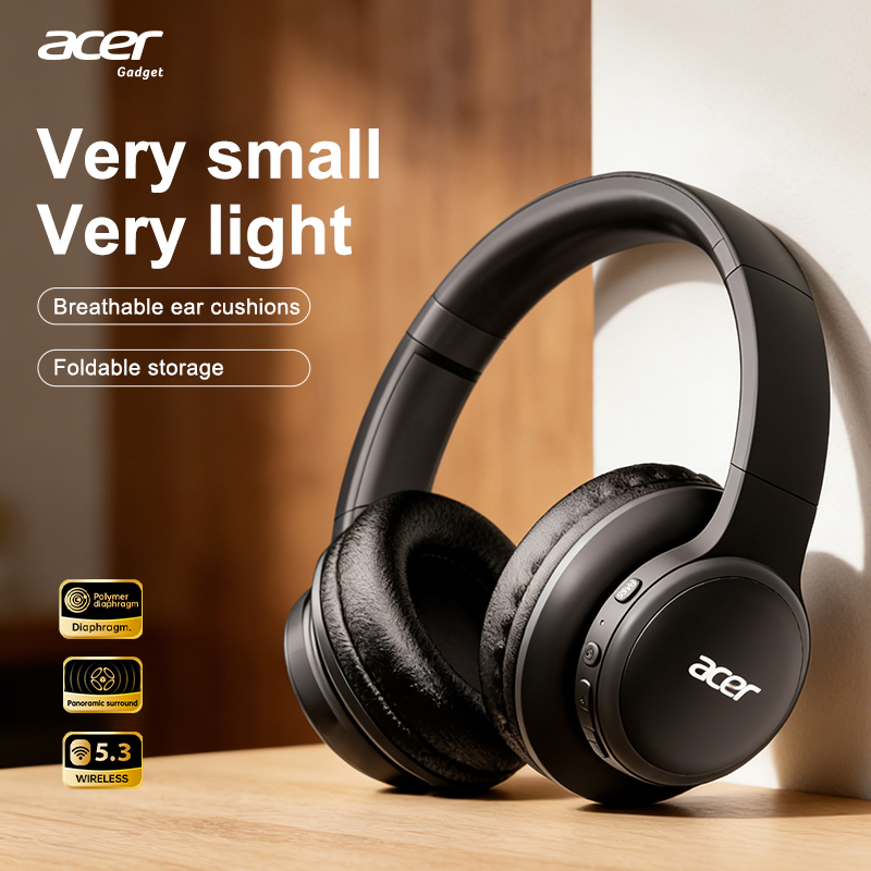 Fone de Ouvido Bluetooth Acer OHR559 Over-Ear Sem Fio, Som Hi-Fi, Conector Tipo-C