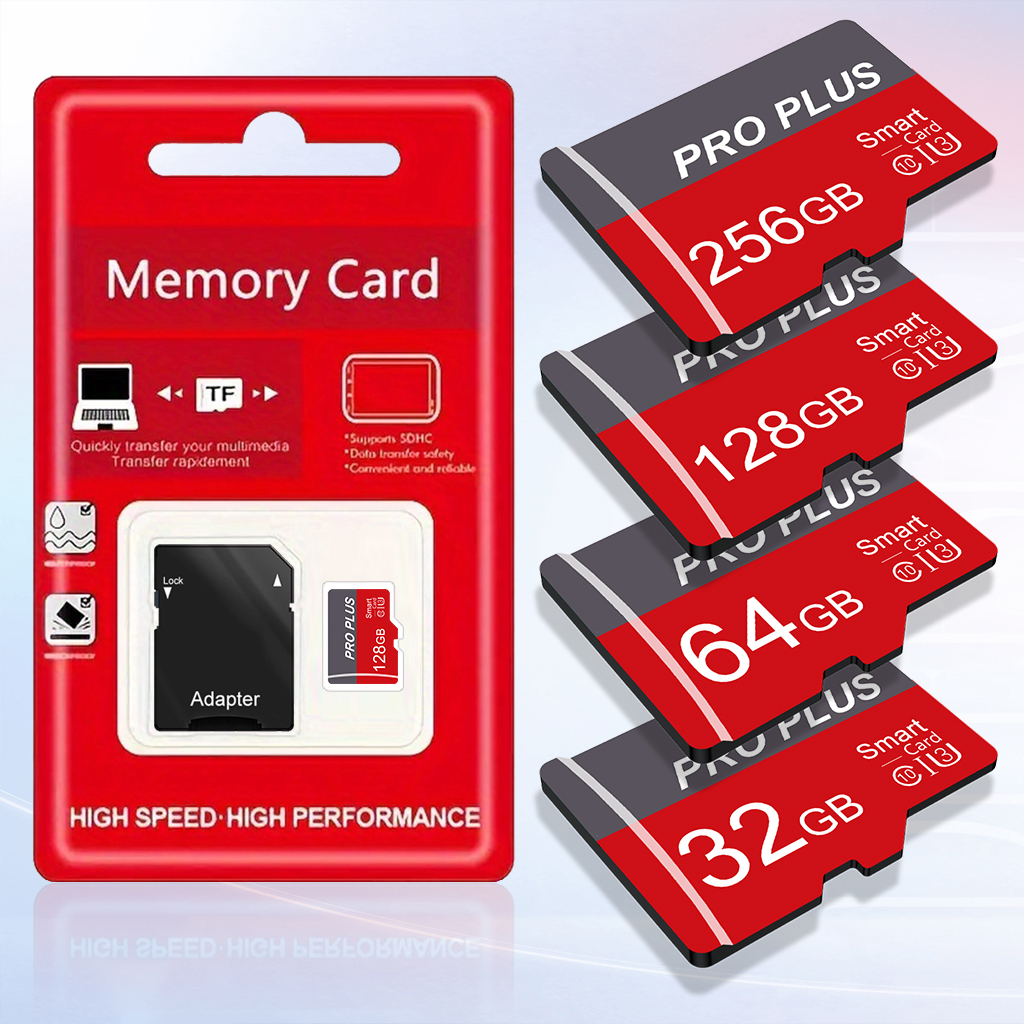  Cartão de Memória SD Classe 10 de Alta Velocidade 128GB 64GB 32GB 16GB Armazenamento Estável À Prova d'Água Capacidade