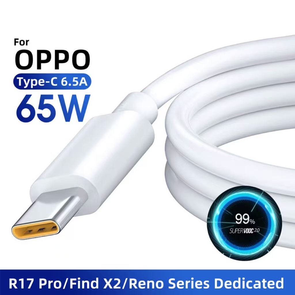 Para Cabo Carregador Rápido Oppo Tipo-C 65W Super Flash Charge 6.5A Cabo USB Suporte Cabo VOOC de Carregamento Rápido