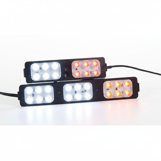 Pisca-pisca de emergência para veículos com 12/18 LEDs vermelho e azul 12V 24V para camin…