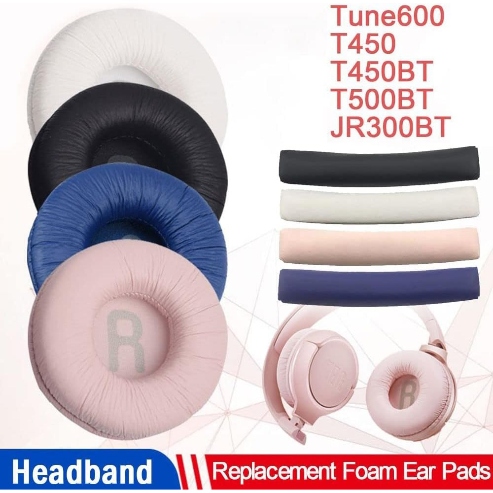 Almofadas de ouvido para JBL Tune 600 / 500BT / 510BT / 520BT / 450 substituição de faixas de cabeça para fones de