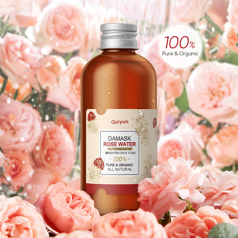 Água de Hidrosol de Rosa 3.52fl.oz. Tônico Hidratante Hidrosol de Rosa Damasco Clareia o Tom da Pele Água Floral de