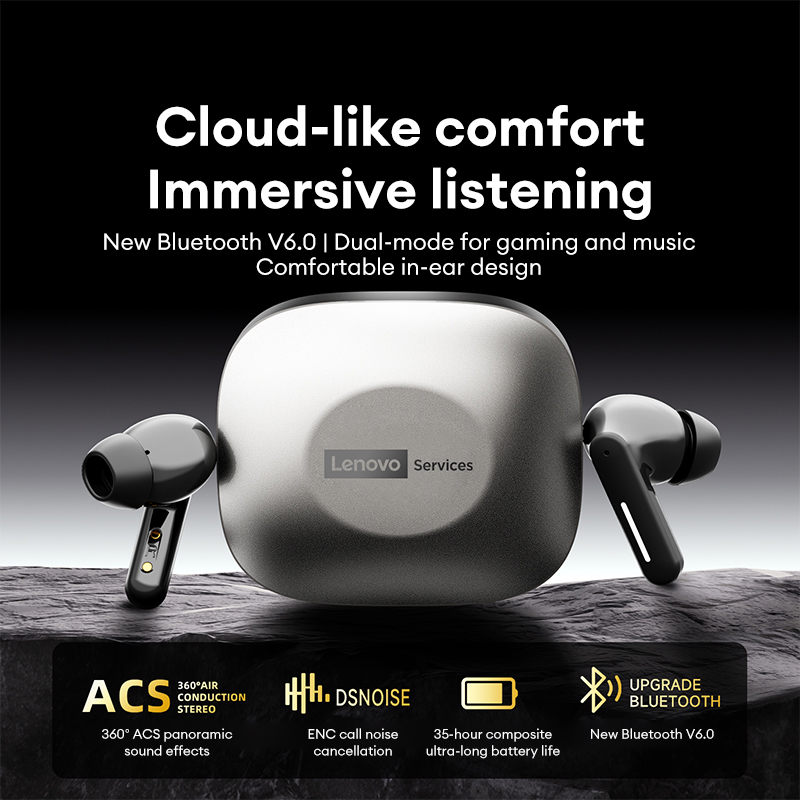 Lenovo LE209 Fone De Ouvido Bluetooth Fones Com Cancelamento De Ruído Som Hi-Fi Bateria Longa Para De Telefone