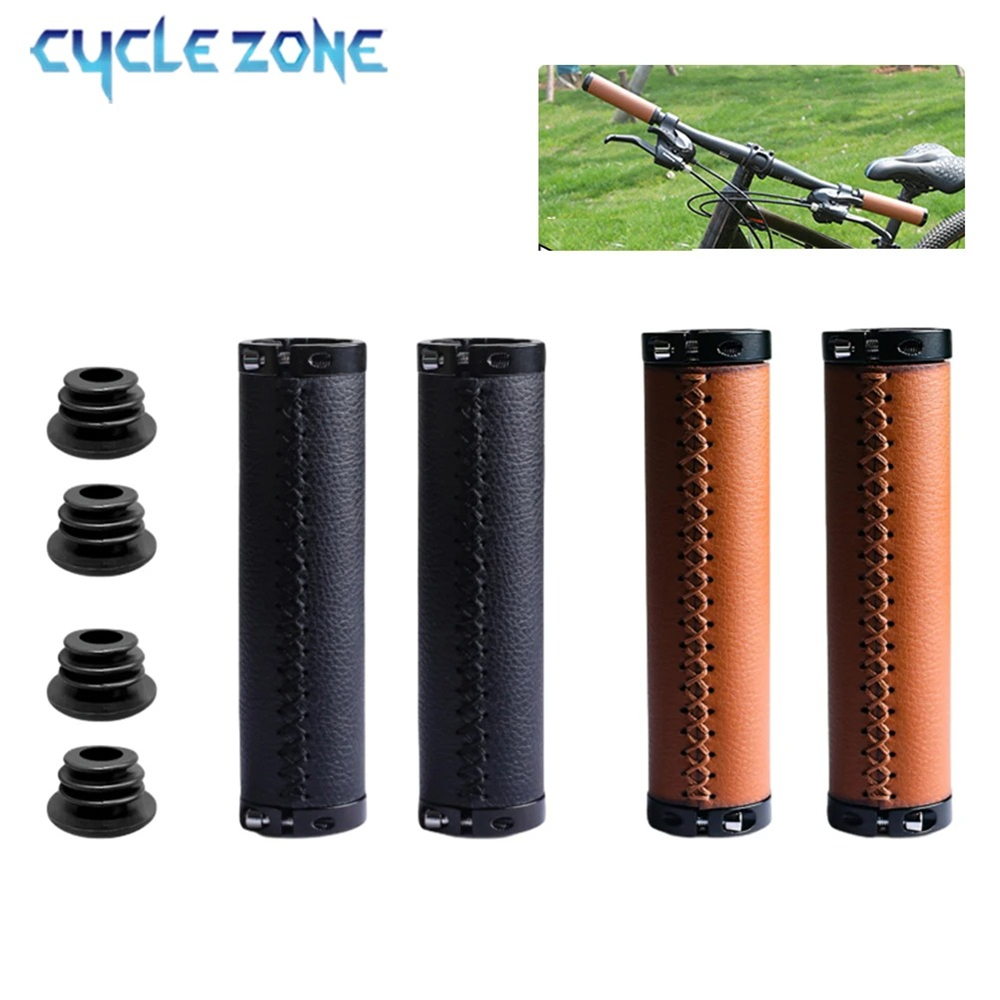 Capa de Couro Universal para Guidão de Bicicleta, Antiderrapante, Grips de Couro para Guidão de MTB e Estrada, Acessório