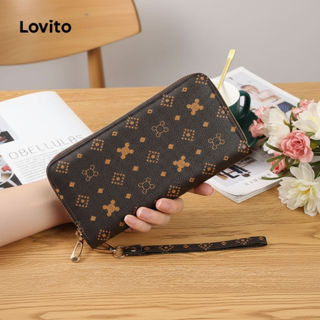 Lovito Carteira Casual geométrica para presbiopia com zíper compacto para mulheres LFA65063\1 em Oferta na Shopee