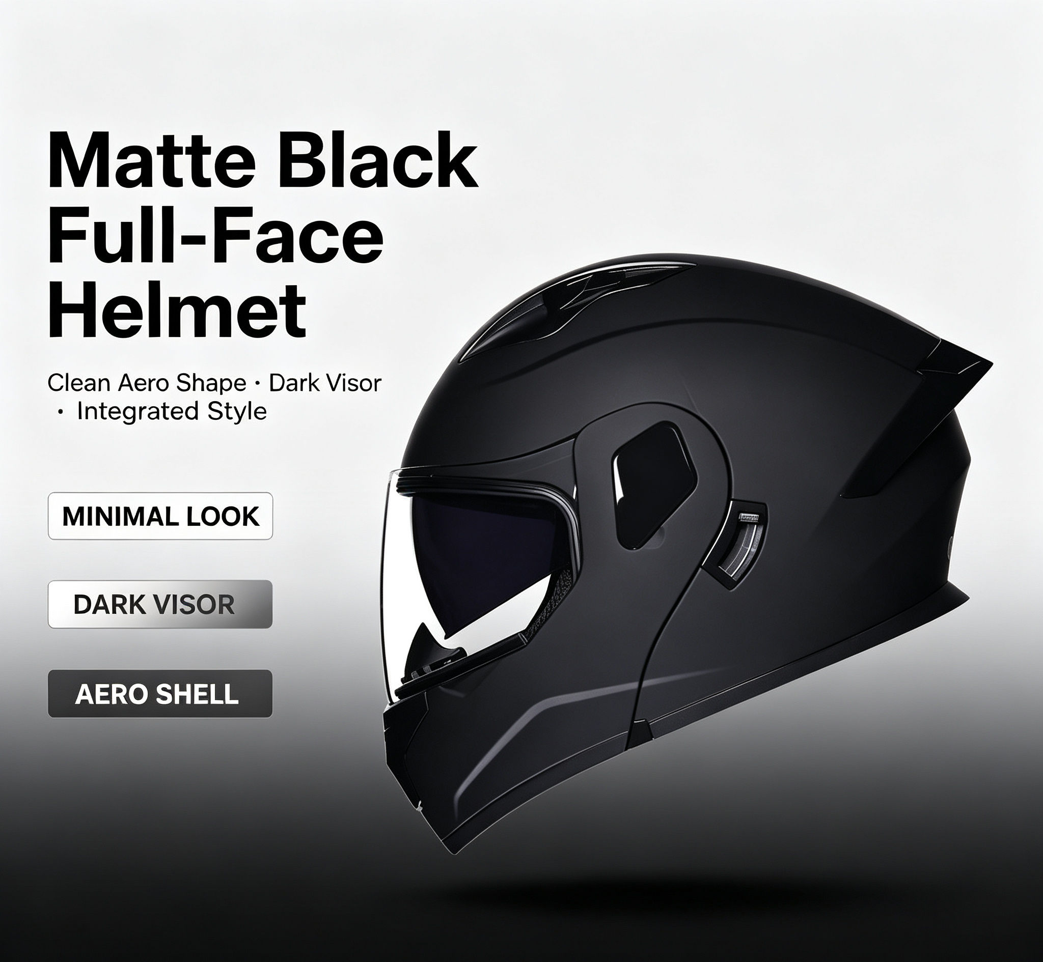 Orz 103 Capacete Modular Full Face Lente De Viseira Dupla Preto Fosco Para Motocicleta