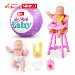 Zuru My Mini Baby Purple Blind Capsule Ball , Boneca Infantil Minúscula Aleatória E Kit Em Miniatura De Berçário , Brinq