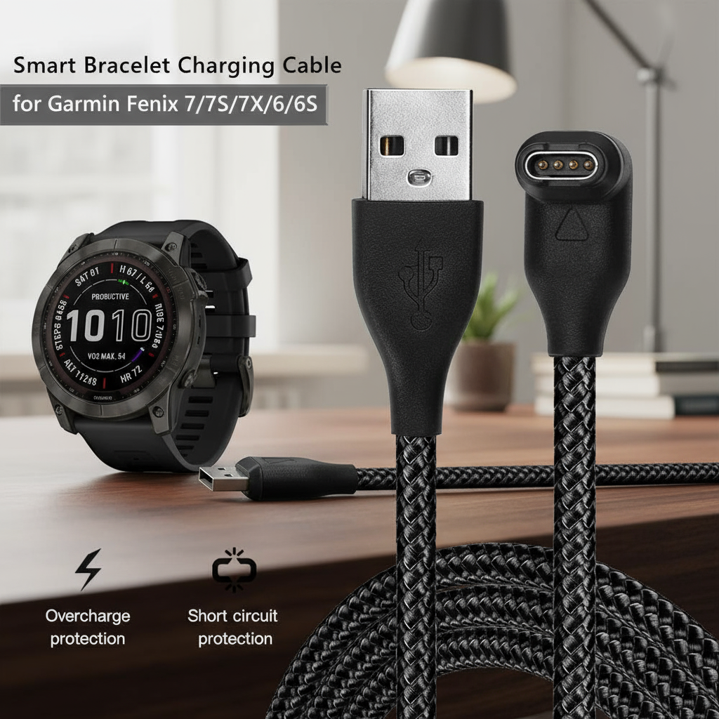 Novo cabo carregador USB para Garmin Fenix Vivoactive 3 Forerunner Instinct 2 cabo de dados.