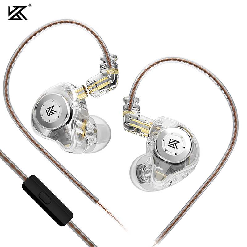 Fones de ouvido KZ EDX PRO Intra-auriculares Dinâmicos Fones de Ouvido HIFI Música Esportivos Earbuds Cancelamento de