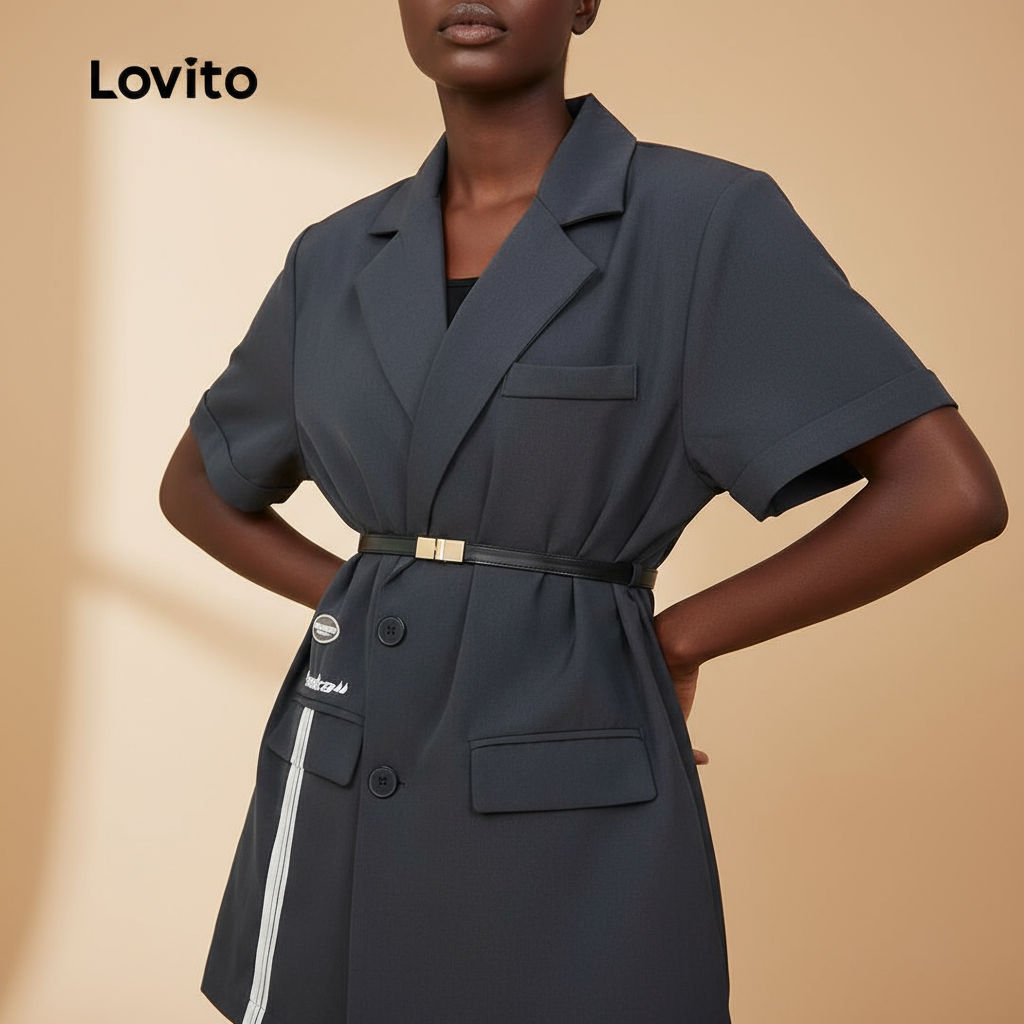 Lovito Cinto feminino casual, elegante e versátil, estilo coreano LFA77512 em Oferta na Shopee