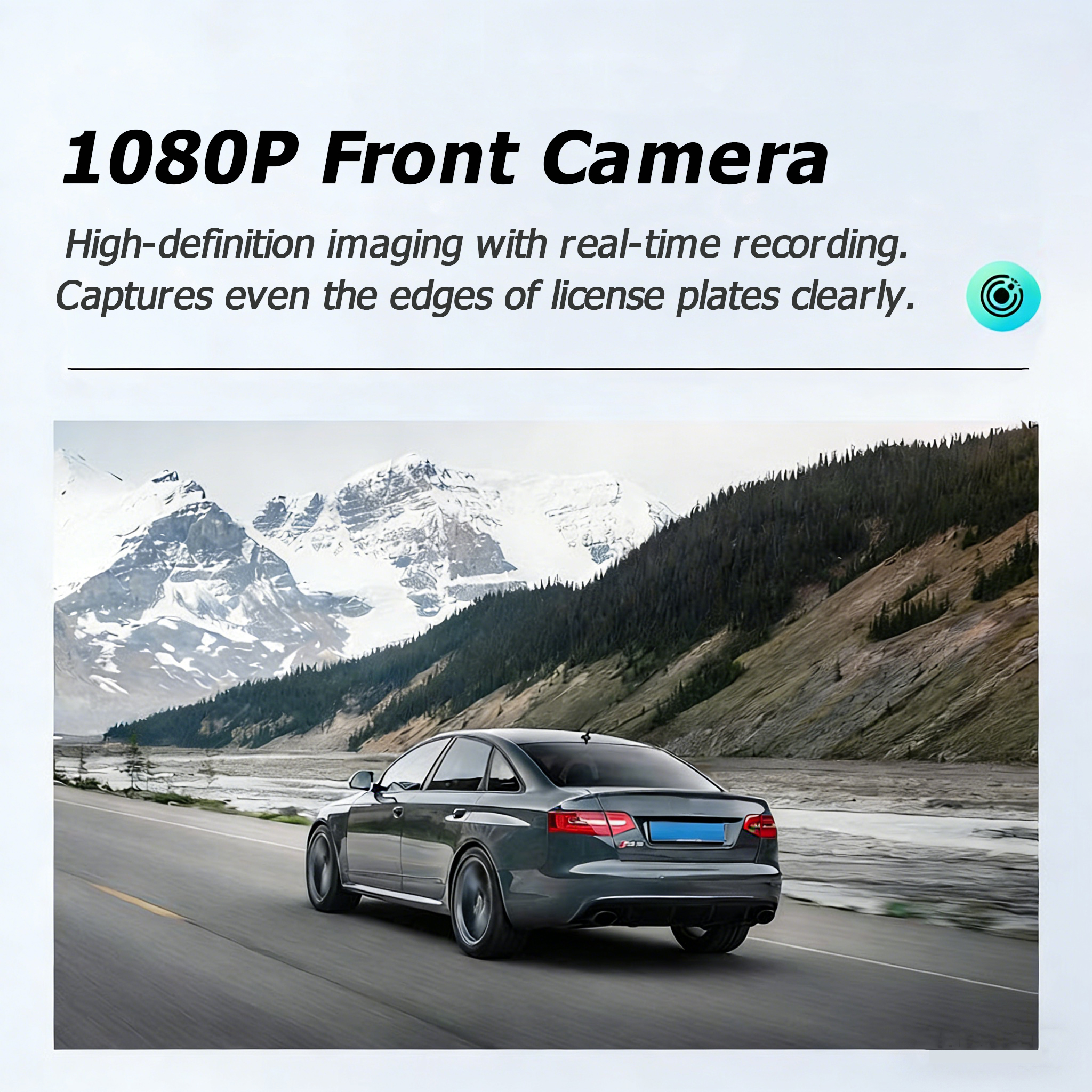 Câmera Dash 360 ° Dvr Ir Night Vision 24h Monitor De Estacionamento Loop Record Cabine Traseira Dianteira — imagem 2 de 2