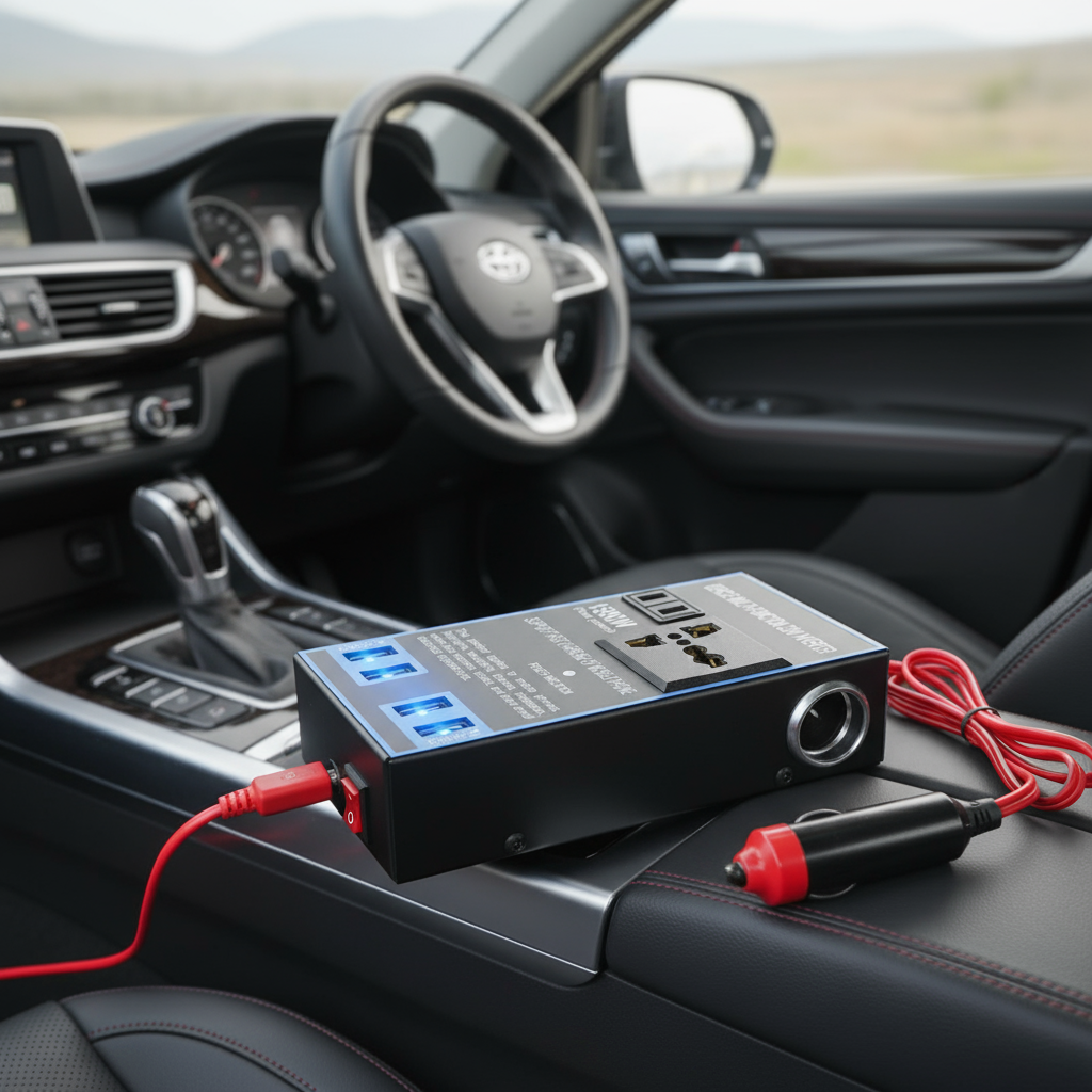 Inversor de Energia para Carro 200W DC 12V/24V para 110V/220V Conversor com 4 Portas USB Carregador Baixo Preço