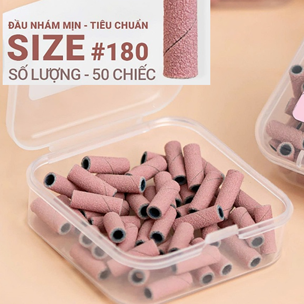 Lixa rosa 180#, mini lixa para unhas, acessório premium para manicure_tamanho 180 (sem eixo central)