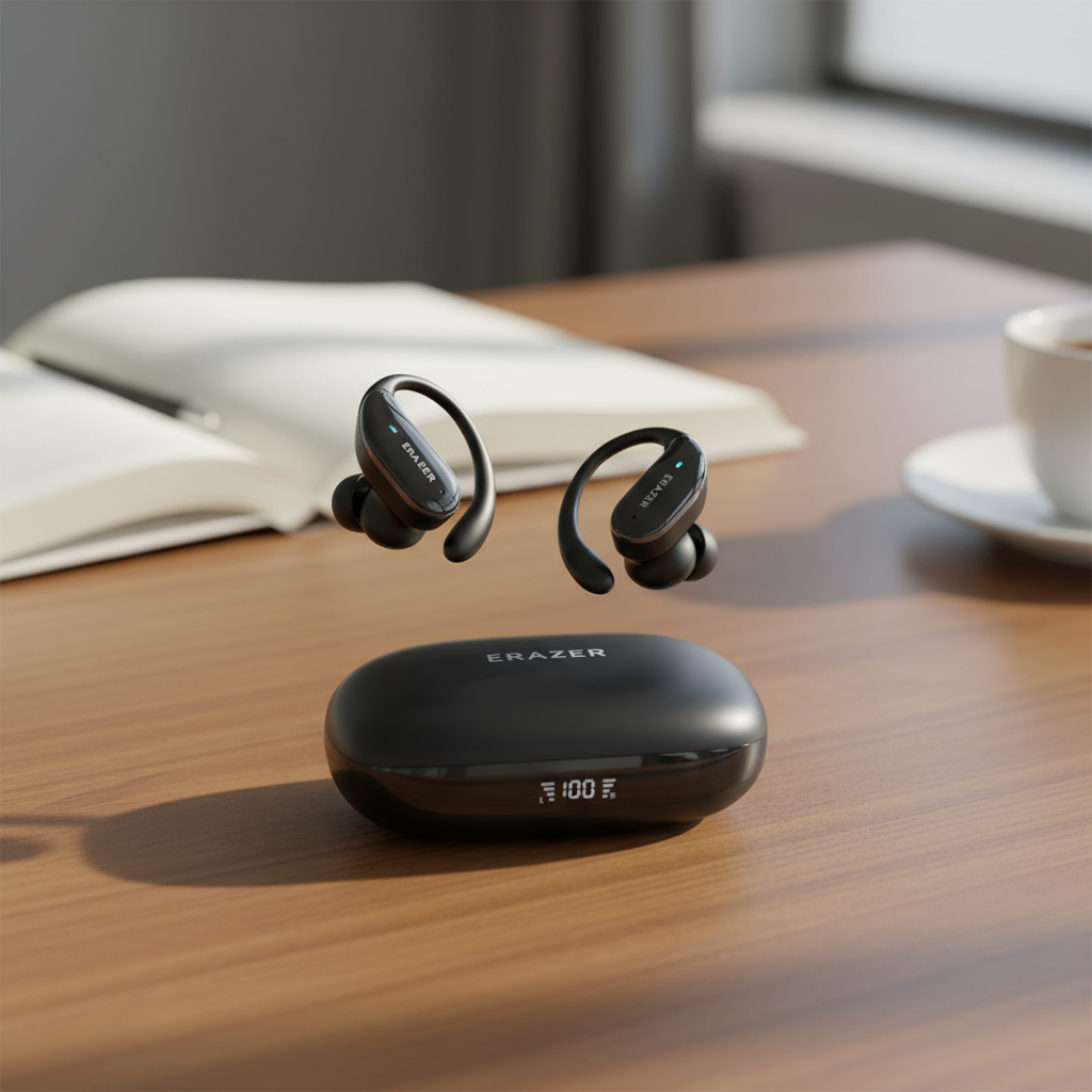 ERAZER XT80 PRO AI Earbuds Tradutor Bluetooth Fone de Ouvido Esportivo Sem Fio 135 Idiomas Tradução Cancelamento de