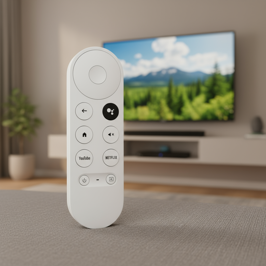 Controle Remoto Universal Ativado por Voz para Google Chromecast 4K Snow, Alternativa para Smart TV, Substitui G9N9N