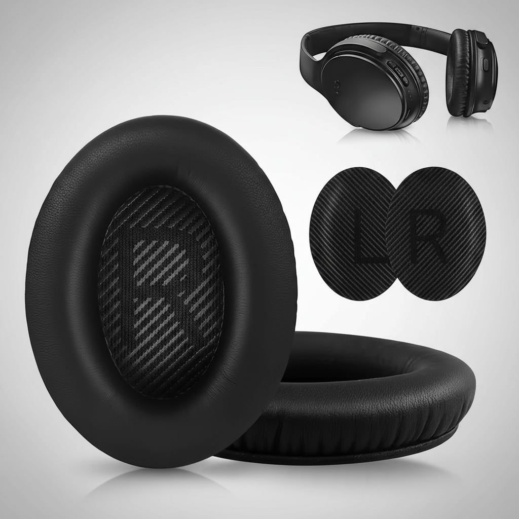 Almofadas de reposição para fones de ouvido BOSE QuietComfort 35 e QC35 II com espuma de memória