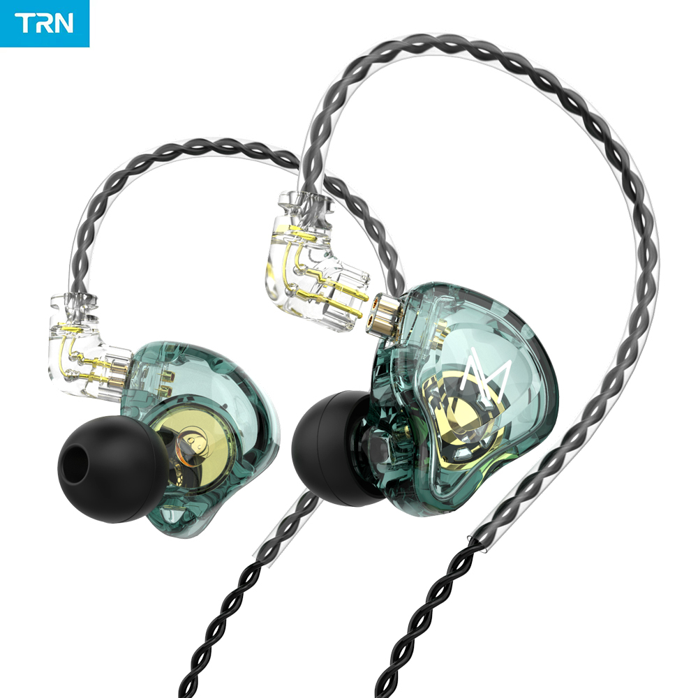 TRN MT1 HIFI Fones de ouvido intra-auriculares DJ, fone de ouvido esportivo dinâmico com cancelamento de ruído