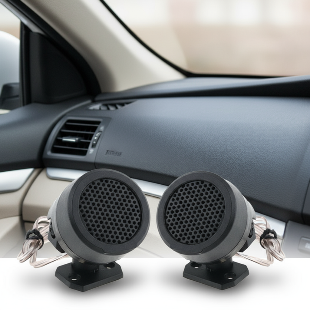 2 peças Mini Alto-falantes de Áudio Automotivo Cúpula Tweeter 500W - Acessórios Eficientes 12V