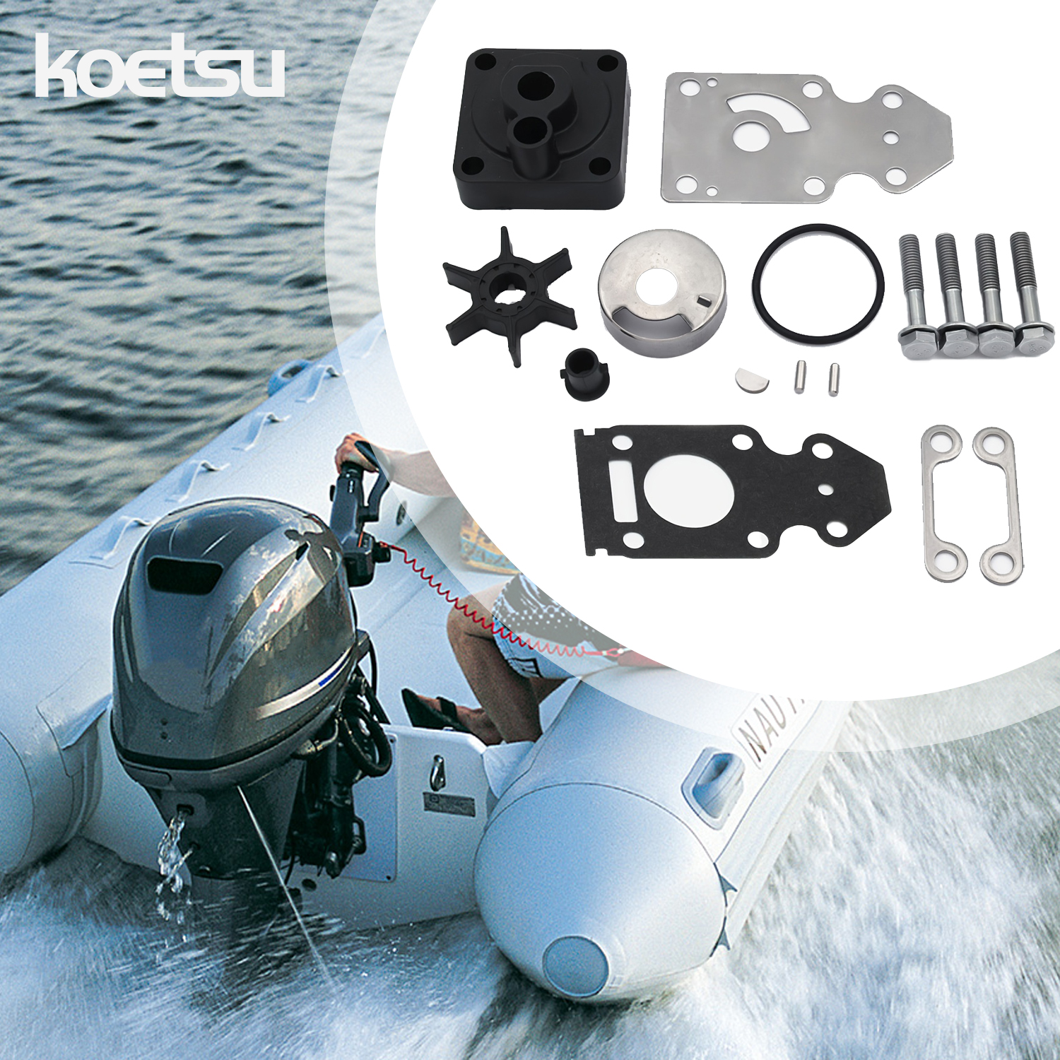 Kit de Reparo da Bomba d'Água para Yamaha Hangkai Parsun 2 Tempos 15HP 63V-W0078-00