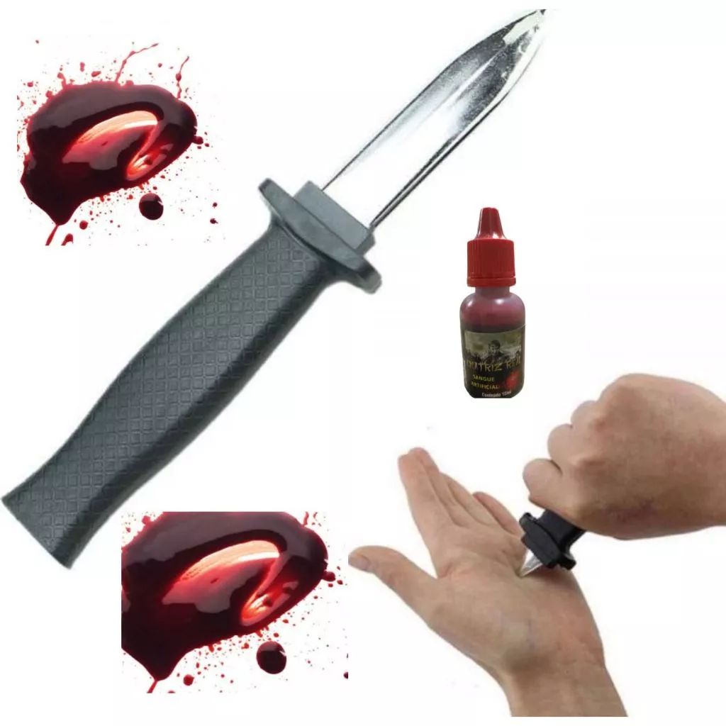 Brinquedo de presente para menino, faca de mola retrátil de plástico para pegadinha e performance, faca falsa para