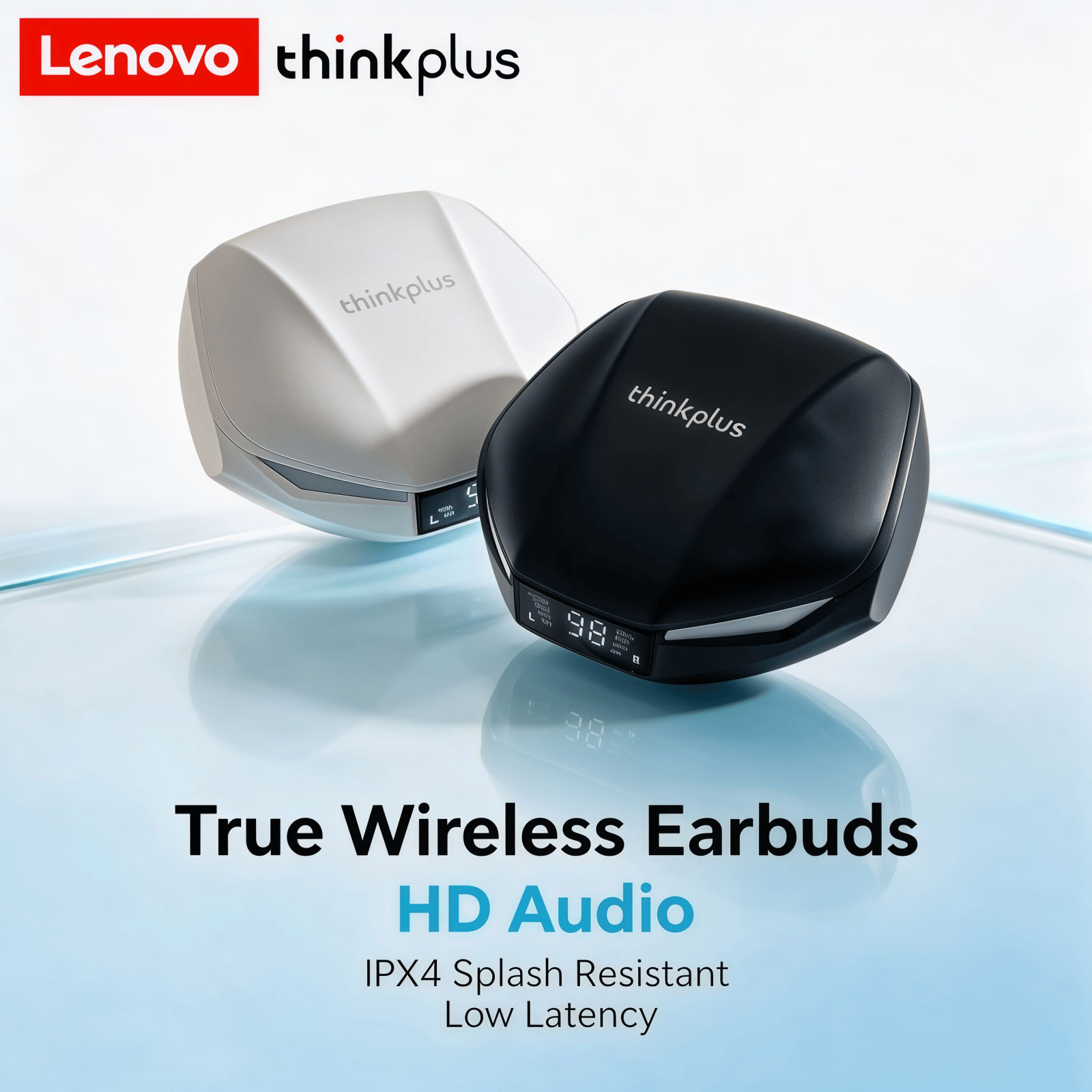Lenovo XT53 Fones De Ouvido Sem Fio Bluetooth Para Jogos TWS Modo De Jogo De Baixa Latência HiFi Graves Profundos Displa — imagem 2 de 2