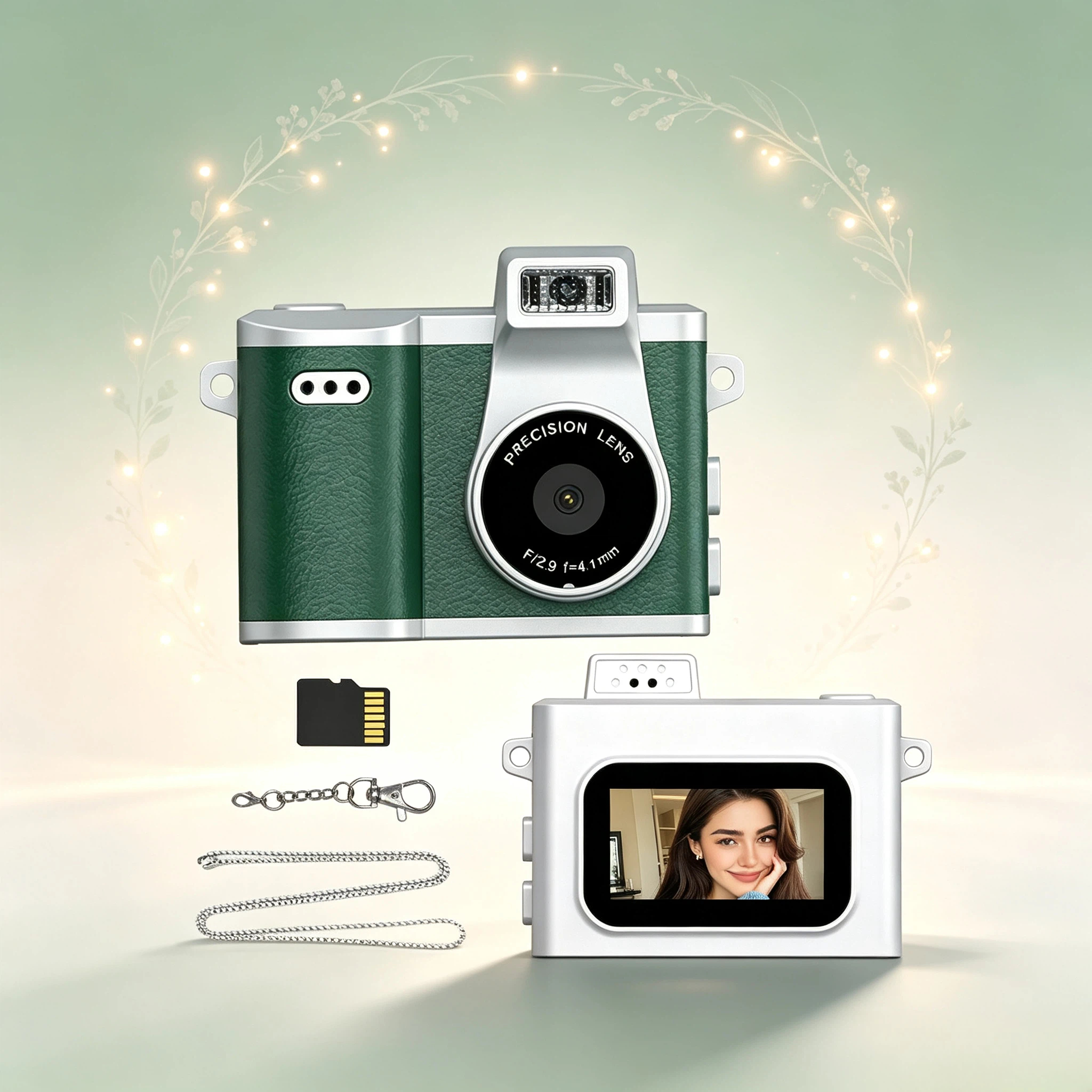 Câmera digital HD leve para corpo, presentes de Natal e aniversário para meninas e meninos de 3 a 12 anos, câmeras de