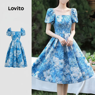 Lovito Vestido Feminino Casual com Zíper, Confortável e Suave para Estações Quentes LB135LD366 em Oferta na Shopee