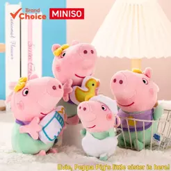 Oficial PEPPA PIG Evie Series Pingente De Pelúcia Chaveiro Bolsa Charme Mini Marcas Brinquedo kawaii Colecionável , chii