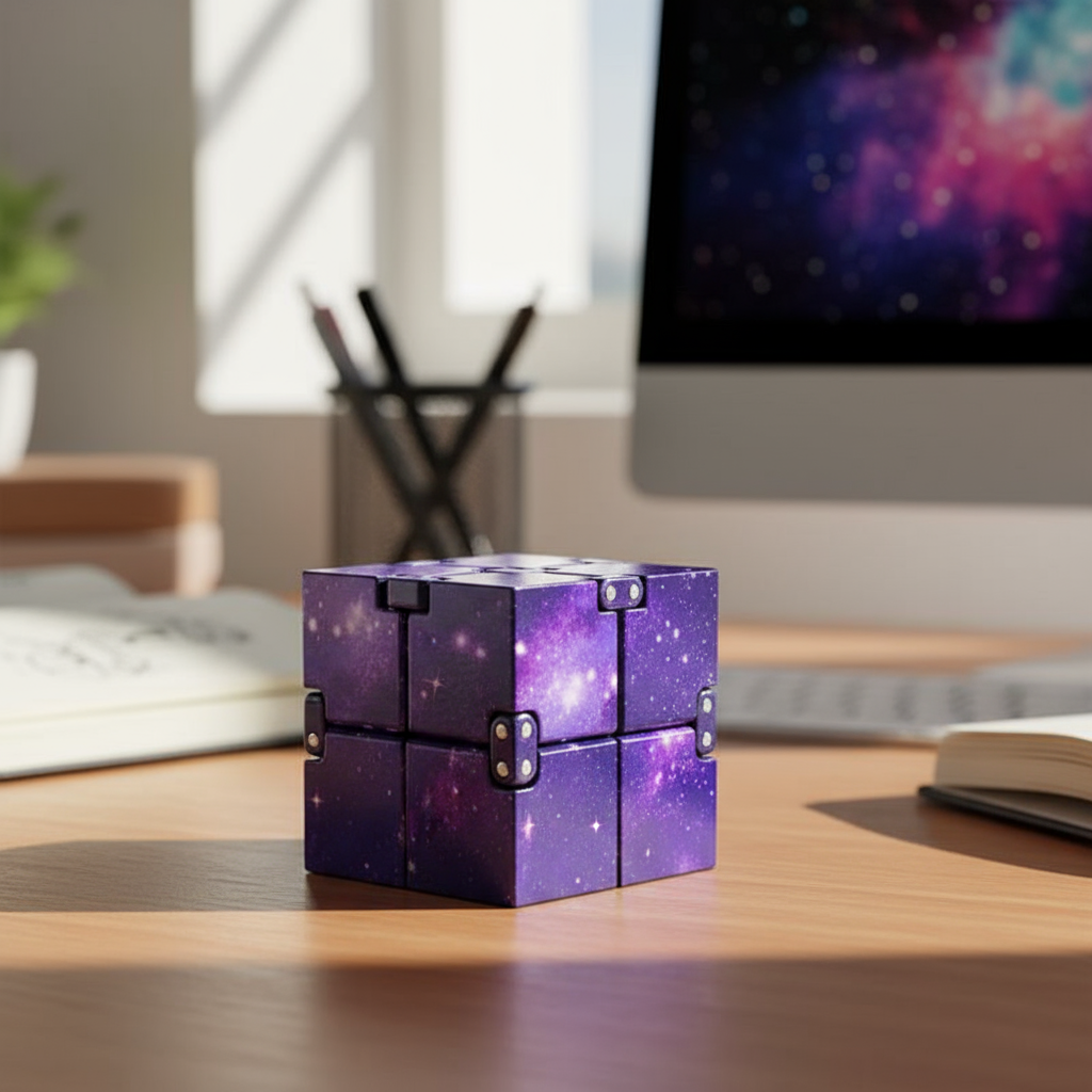 Brinquedo Sensorial Infinity Cube Fidget para Autismo, Jogo e Alívio de Estresse para Crianças e Adultos
