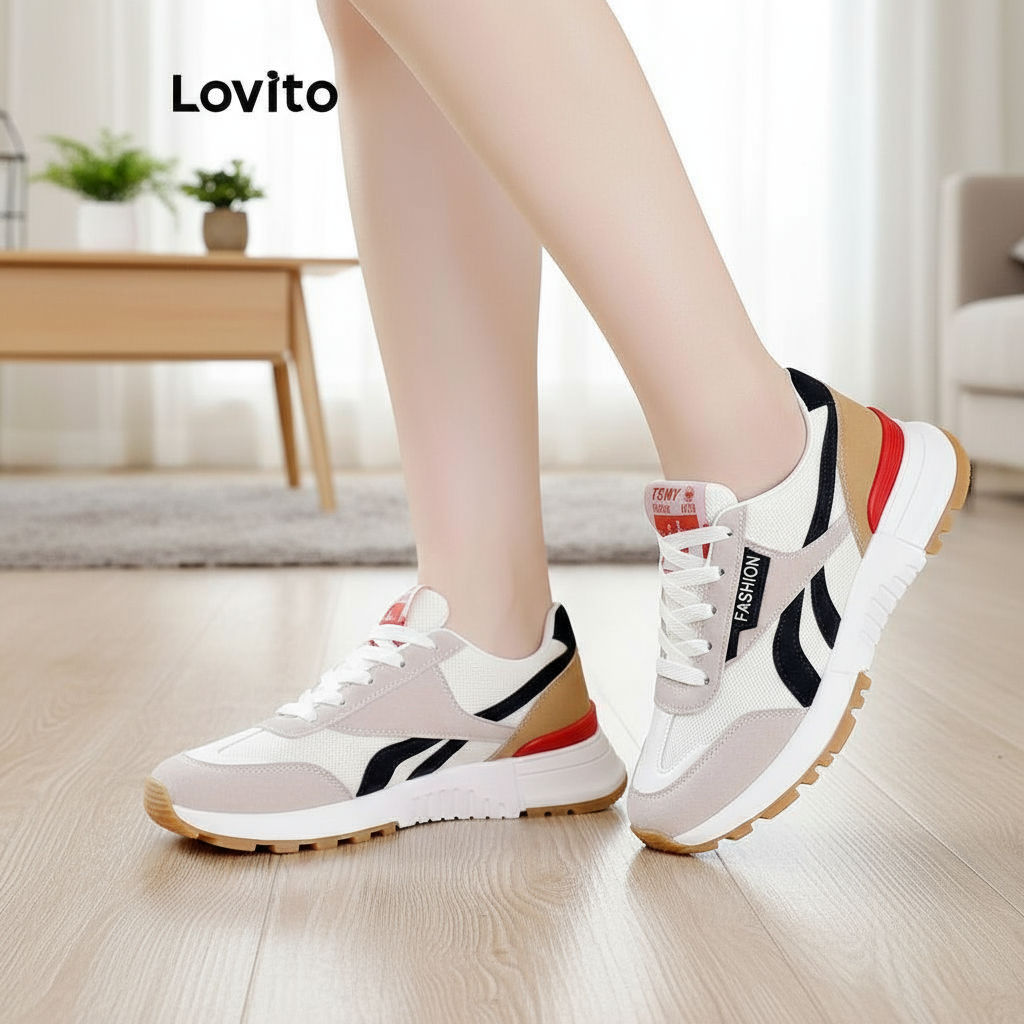 Lovito Tênis de Corrida Feminino: Leve, Confortável, Versão Coreana, Versátil e com Amortecimento