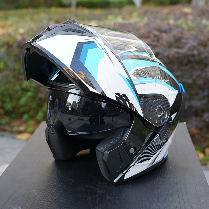 Capacete Flip-up Four Seasons para Moto com Dupla Viseira, Integral e Aberto, Un