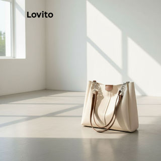 Lovito Saco De Ombro Feminino Casual Lisa Texturizada de Alta Capacidade para Uso Diário LFA04285 em Oferta na Shopee