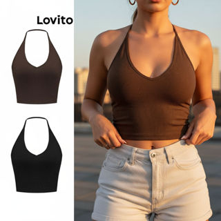 Lovito Blusa Regata Feminina Básica Lisa Casual Multicolorida L88AD012 em Oferta na Shopee