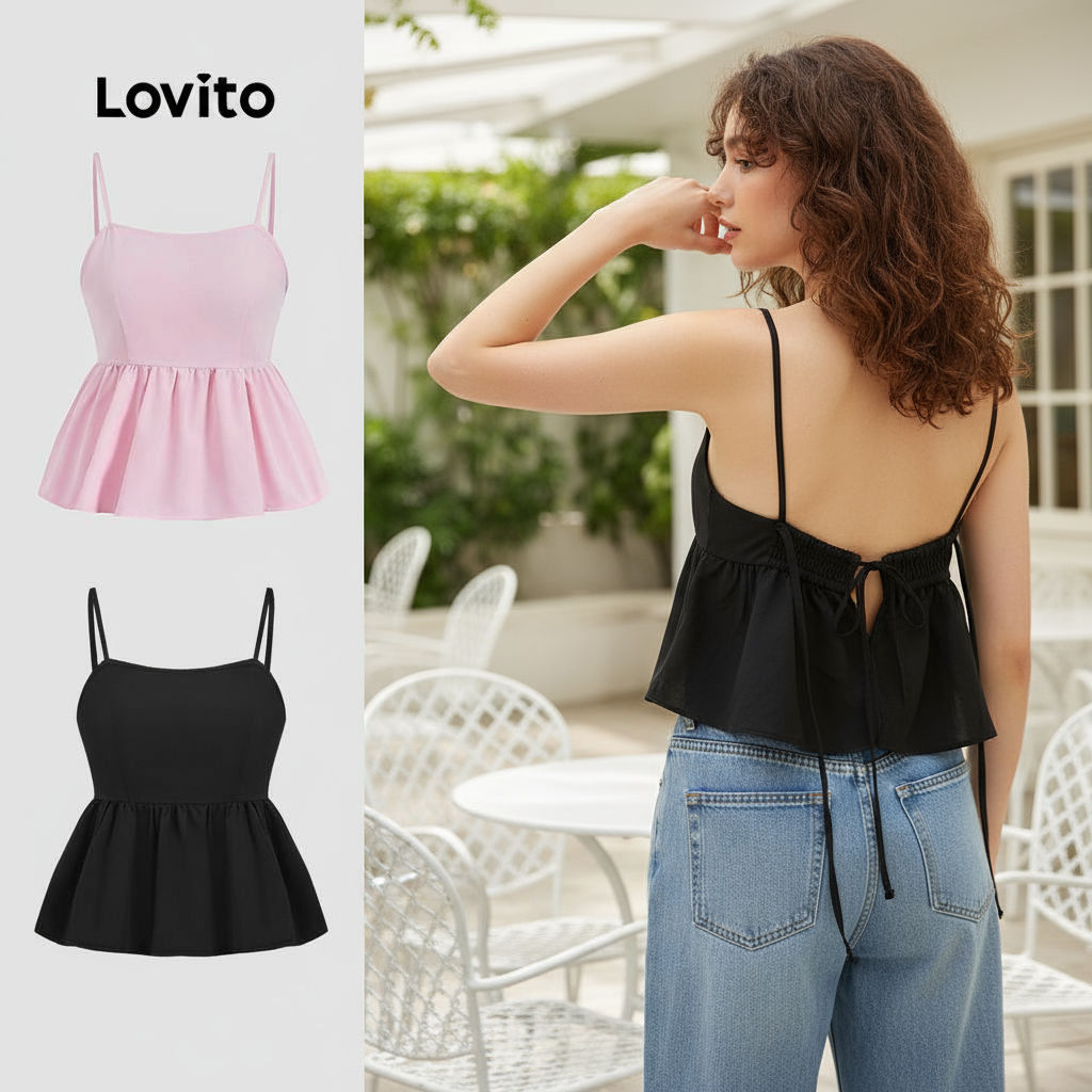 (Trendy3) Lovito Sexy Fivela Lisa Pele Macia Controle Barriga Modelador Preto Elástico 4 Vias LNA104014 em Oferta na Shopee