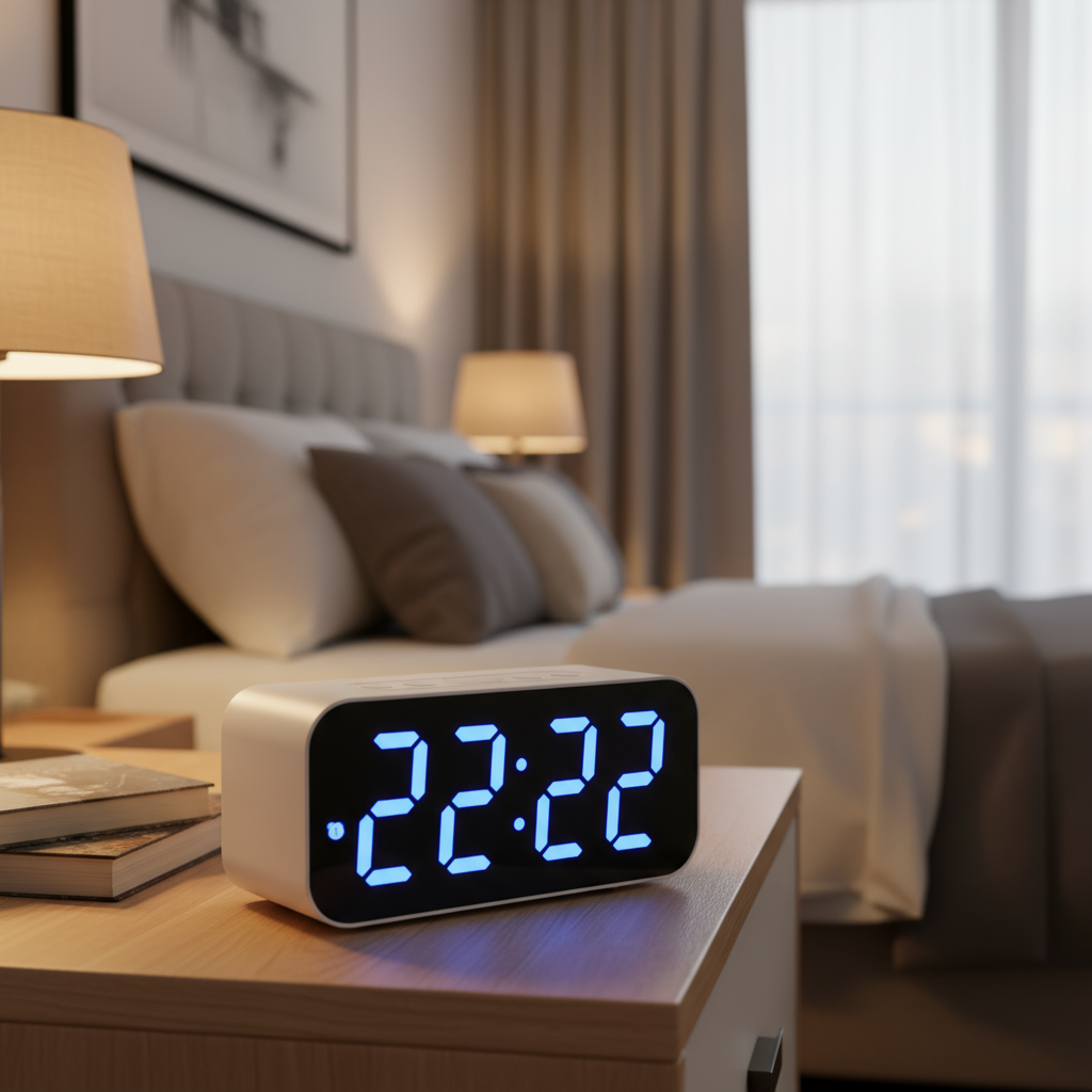 Relógio Digital LED – Pequeno Relógio com Temperatura e Função Bateria/USB