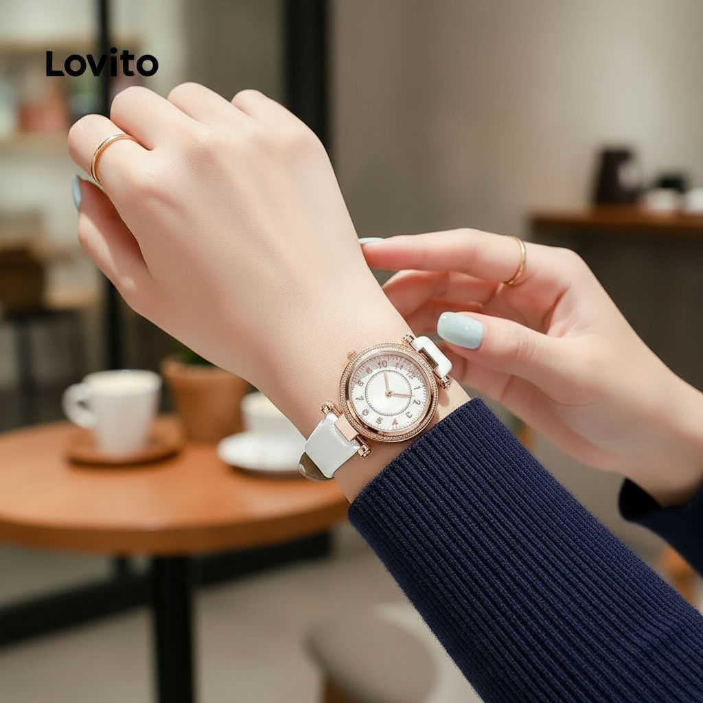 Lovito Relógio Feminino Quartzo Casual à Prova D'água Versátil LFA55239 em Oferta na Shopee
