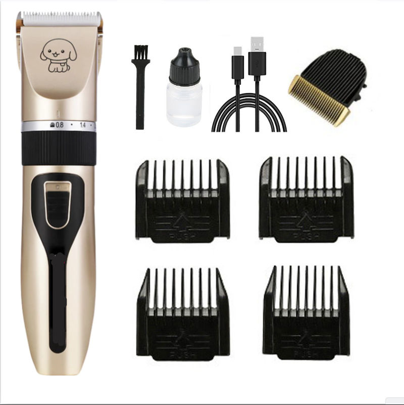 Máquina de cortar cabelo elétrica recarregável, ferramenta para pet shop